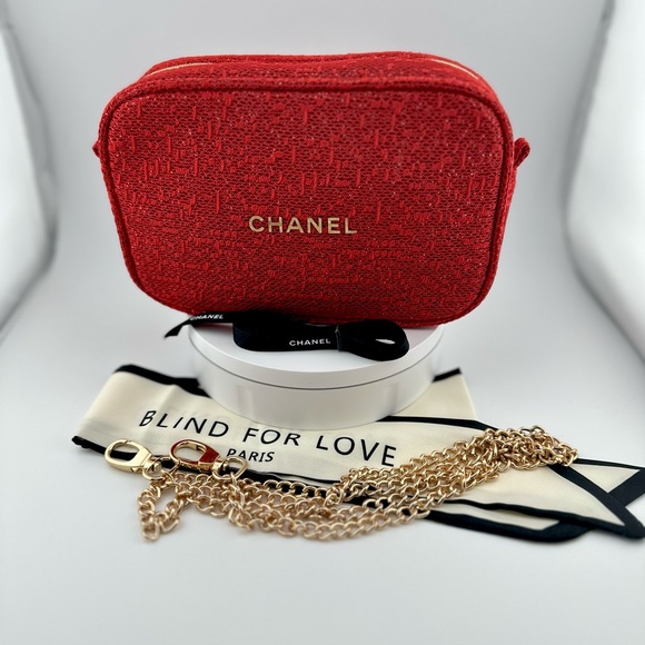 CHANEL Handbags - NWOT Red Authentic Chanel Beauty Bag, camera pouch!  Limited Edition!